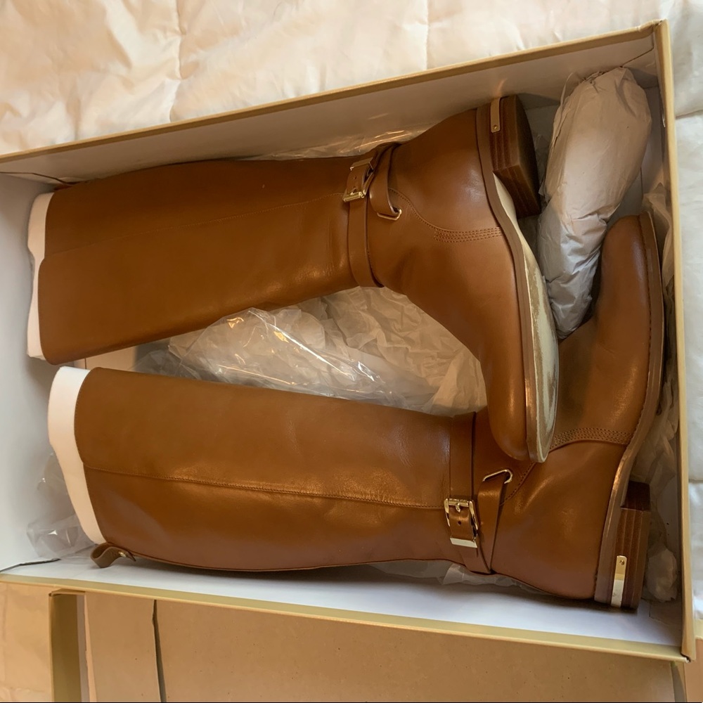 Michael Kors brown/tan riding boots size 8